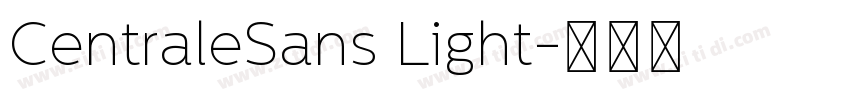 CentraleSans Light字体转换